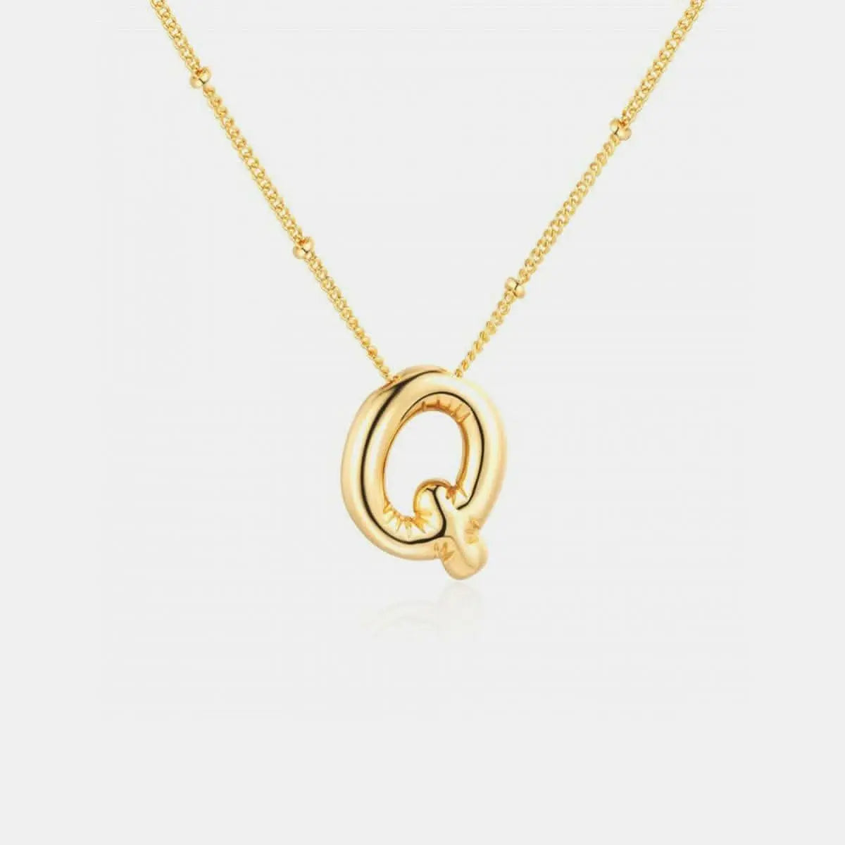 Gold initial charm necklace - personalized elegance - Love Salve